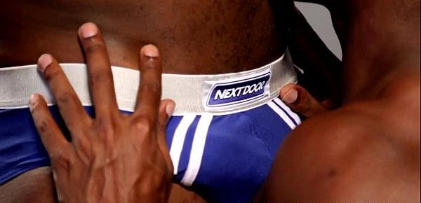  Ebony muscular jock ass drilled deeply